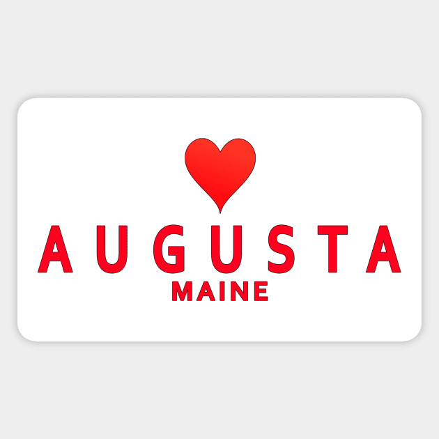 Augusta Maine Sticker by SeattleDesignCompany